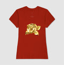 Rosa de Ouro Ampla - Camiseta confort Feminina 497146