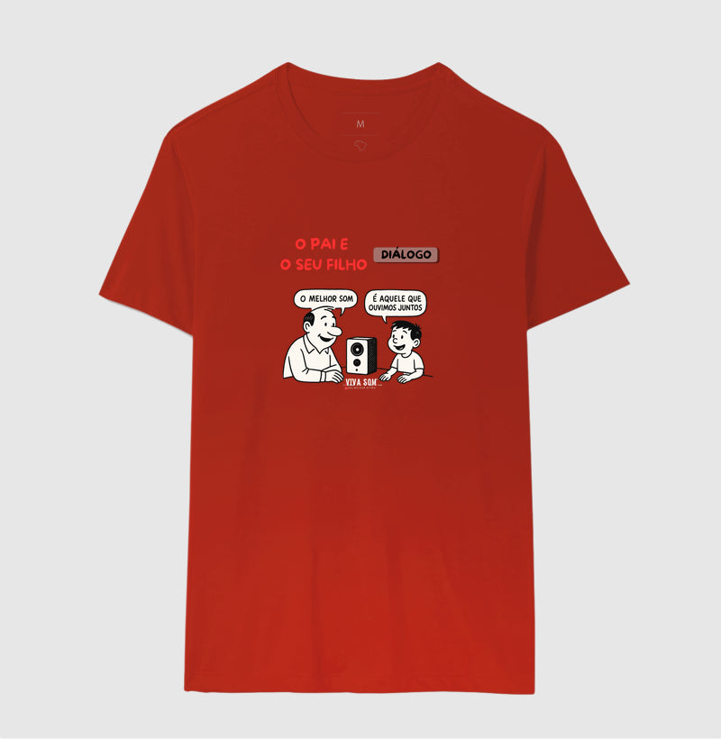 O pai e seu filho criança - Masculina (camiseta) e Feminina (baby look) - Confort
