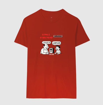 O pai e seu filho criança - Masculina (camiseta) e Feminina (baby look) - Confort