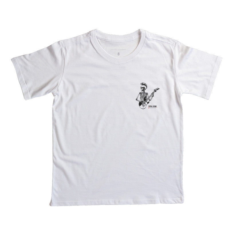 O esqueleto do Rock - Camiseta infantil unissex