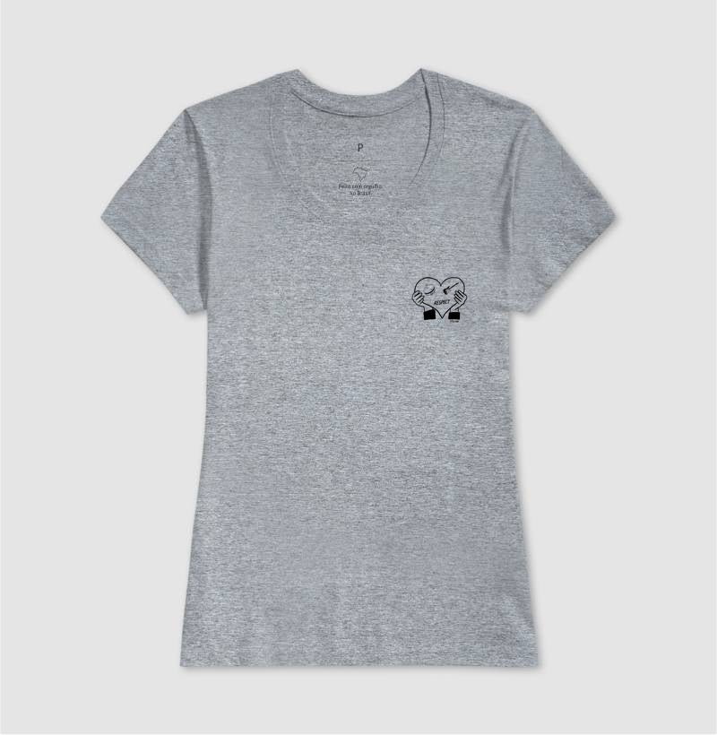 Meu coração tem respeito - Camiseta maculina e feminina confort