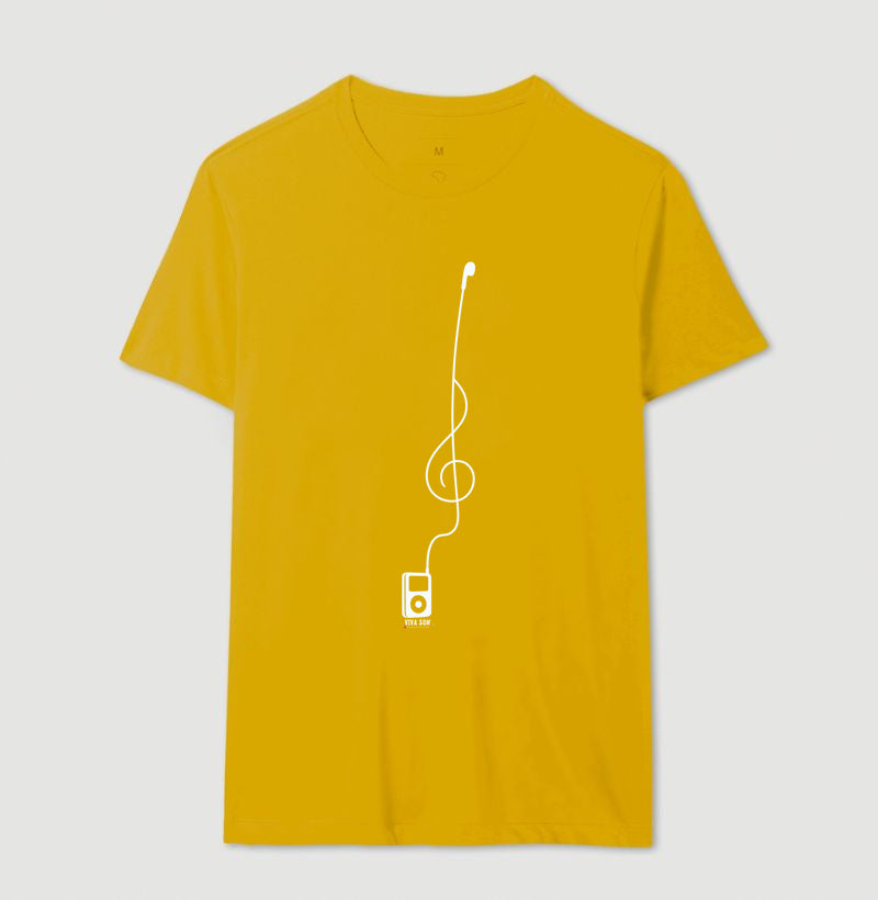 Minimalista Clave de Sol - Camiseta e Baby Look Confort Masculina e Feminina