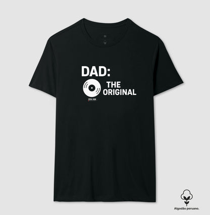 Algodão peruano - Pai, o original - Emblema Central - Camiseta Masculina(clássica) Feminina (baby look)