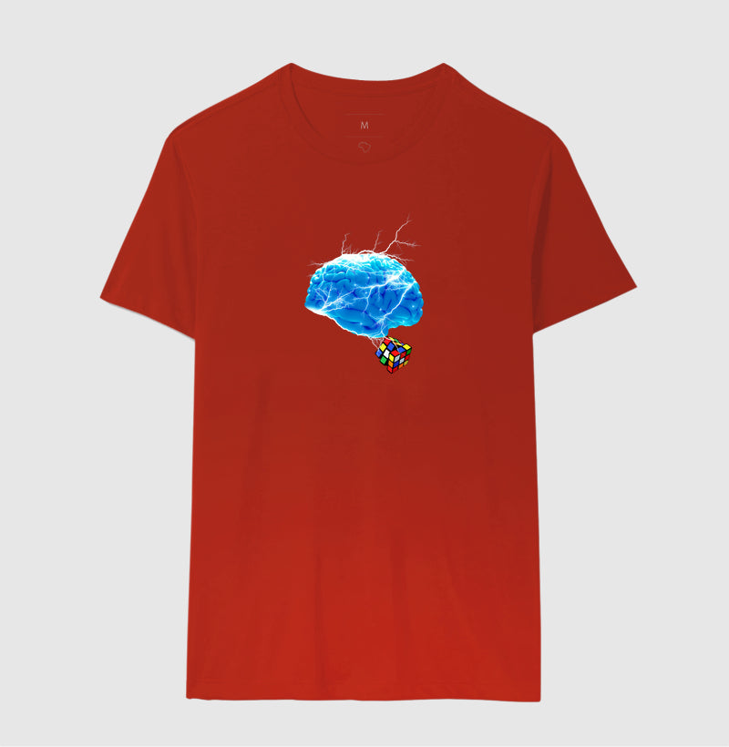 O Cérebro e o Cubo Mágico - Camiseta Confort Masculina e Feminina