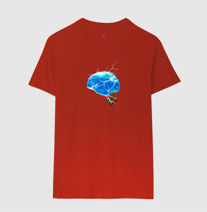 O Cérebro e o Cubo Mágico - Camiseta Confort Masculina e Feminina
