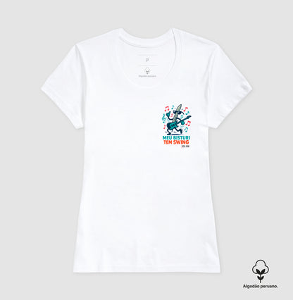 Médico: Meu Bisturi tem Swing (lateral) - Camiseta e Baby Look Algodão Peruano
