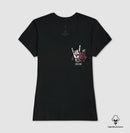 Símbolo do Rock e a Flor - Camiseta masculina e Feminina ( algodão peruano) 497146