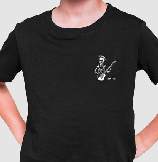 O esqueleto do Rock - Camiseta infantil unissex