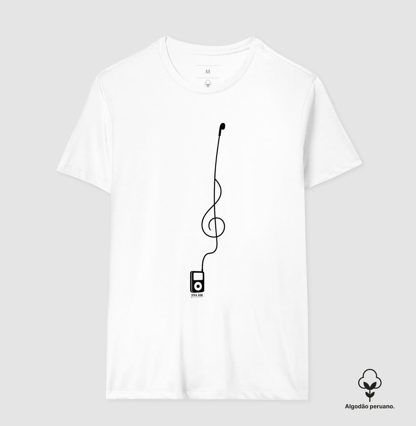 Minimalista Clave de Sol - Camiseta e Baby Look Algodão Peruano Masculina e Feminina