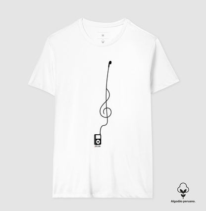Minimalista Clave de Sol - Camiseta e Baby Look Algodão Peruano Masculina e Feminina