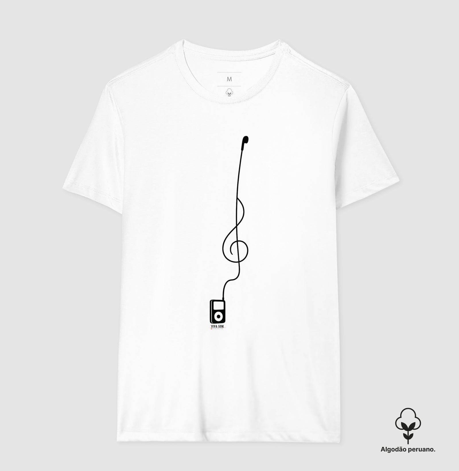 Minimalista Clave de Sol - Camiseta e Baby Look Algodão Peruano Masculina e Feminina 497146