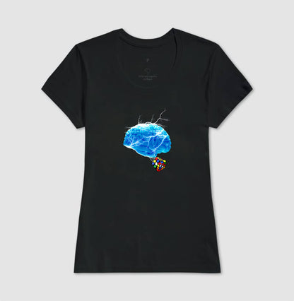 O Cérebro e o Cubo Mágico - Camiseta Confort Masculina e Feminina