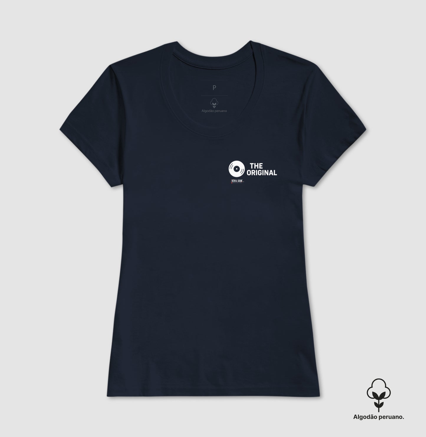 Algodão peruano - Pai, o original - Emblema lateral - Camiseta Masculina(clássica) Feminina (baby look)