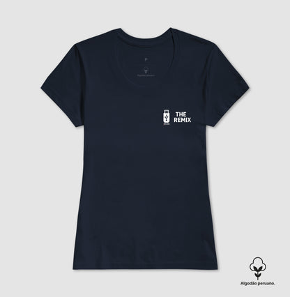 Algodão peruano - Filho, o remix do pai- emblema lateral -Camiseta Masculina (clássica) e Feminina (baby look)