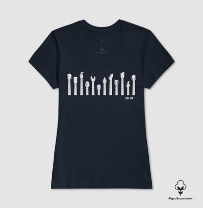 Rock: O Poder da Haste Sofisticada - Camiseta Algodão Peruano Masculina e Feminina