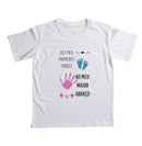 Papai: do primeiro passo, ao maior abraço - Camiseta Confort Masculina (clássica) e Feminina (baby look) 497146