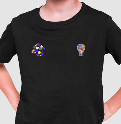 A lâmpada e o Cubo Mágico - Camiseta Infantil