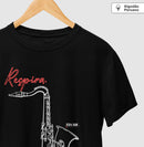 Sax: Soprar resolve - Camiseta Algodão Peruano Clássica e Baby Look 497146