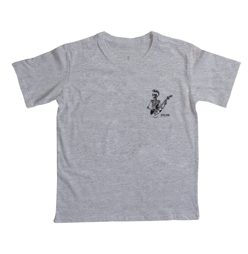 O esqueleto do Rock - Camiseta infantil unissex