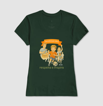 Futebol - Torcida que vibra (central grande) - Camiseta Masculina(clássica) e Feminina (baby look)