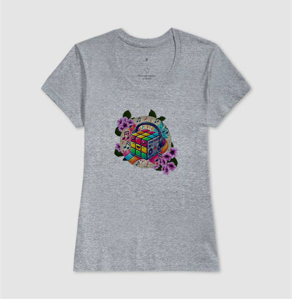 Cubo mágico na música - Camiseta confort feminina