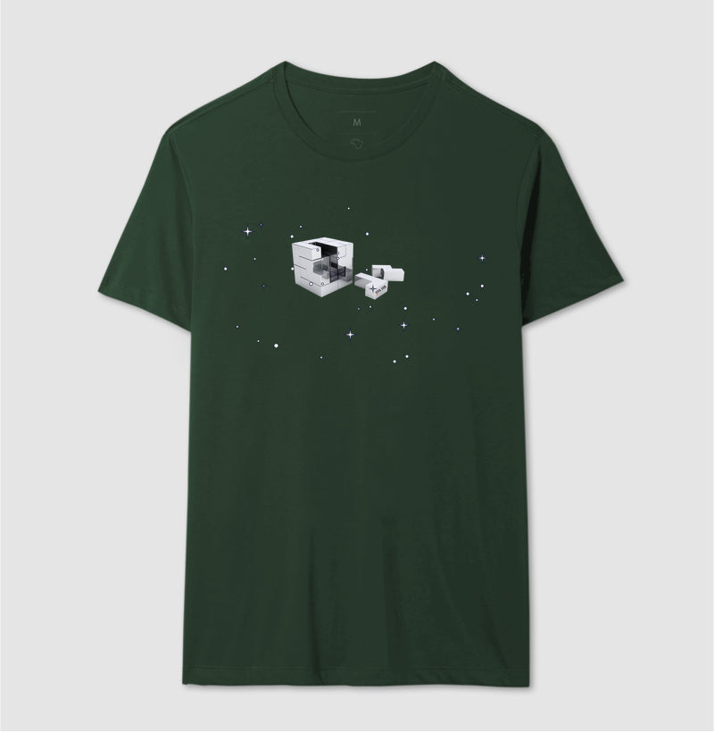 O brilho do cubo mágico - Camiseta Confort Masculina e Feminina