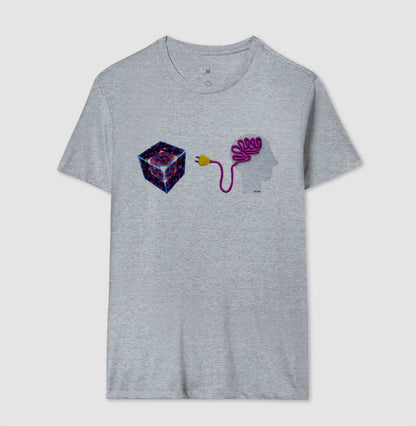 Ligado no cubo mágico - Camiseta Confort Masculina e Feminina