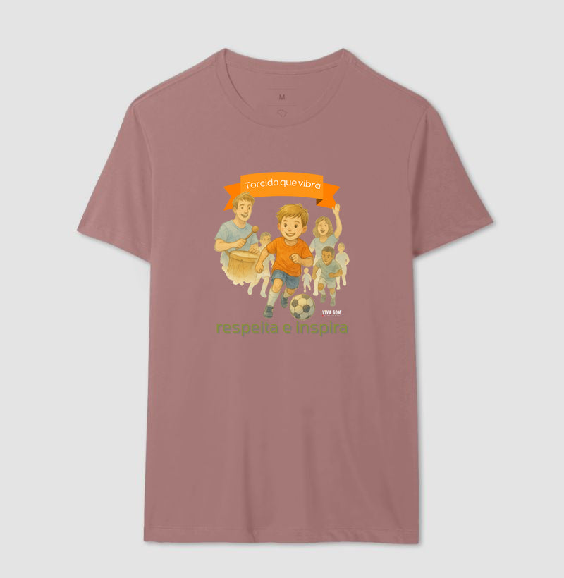 Futebol - Torcida que vibra (central grande) - Camiseta Masculina(clássica) e Feminina (baby look)