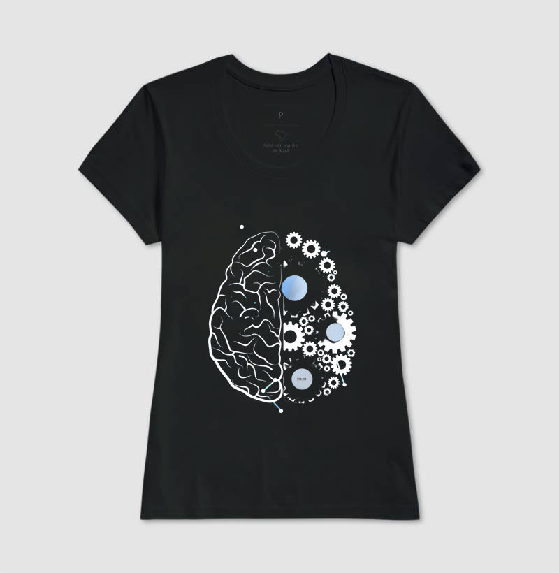 As engrenagens do cérebro - Camiseta Confort Masculina e Feminina