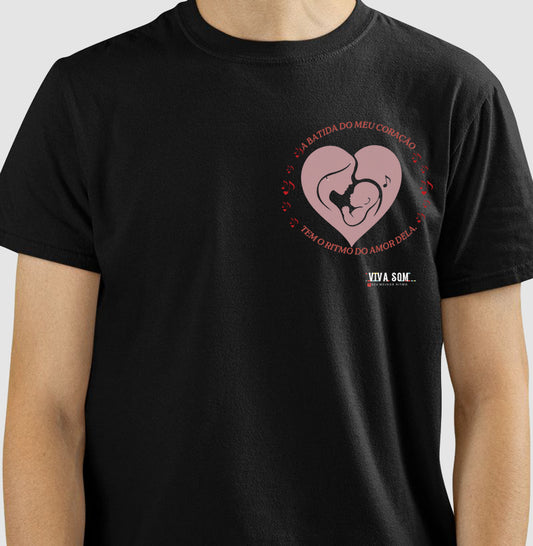 Mãe: Batida do Coração - Camiseta e Baby Look Confort M e F