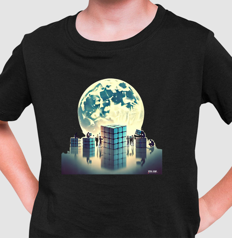 A LUA E O CUBO - Camiseta infantil