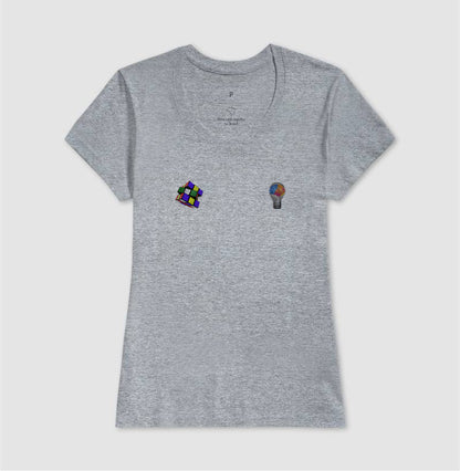 A lâmpada e o Cubo Mágico - Camiseta Confort Masculina e Feminina