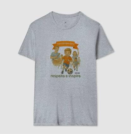 Futebol - Torcida que vibra (central grande) - Camiseta Masculina(clássica) e Feminina (baby look)