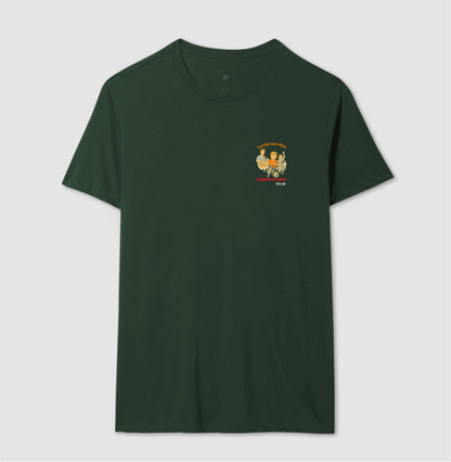 Futebol - Torcida que vibra, respeita e inspira (lateral superior)  - Camiseta Masculina(clássica) Feminina (baby look)