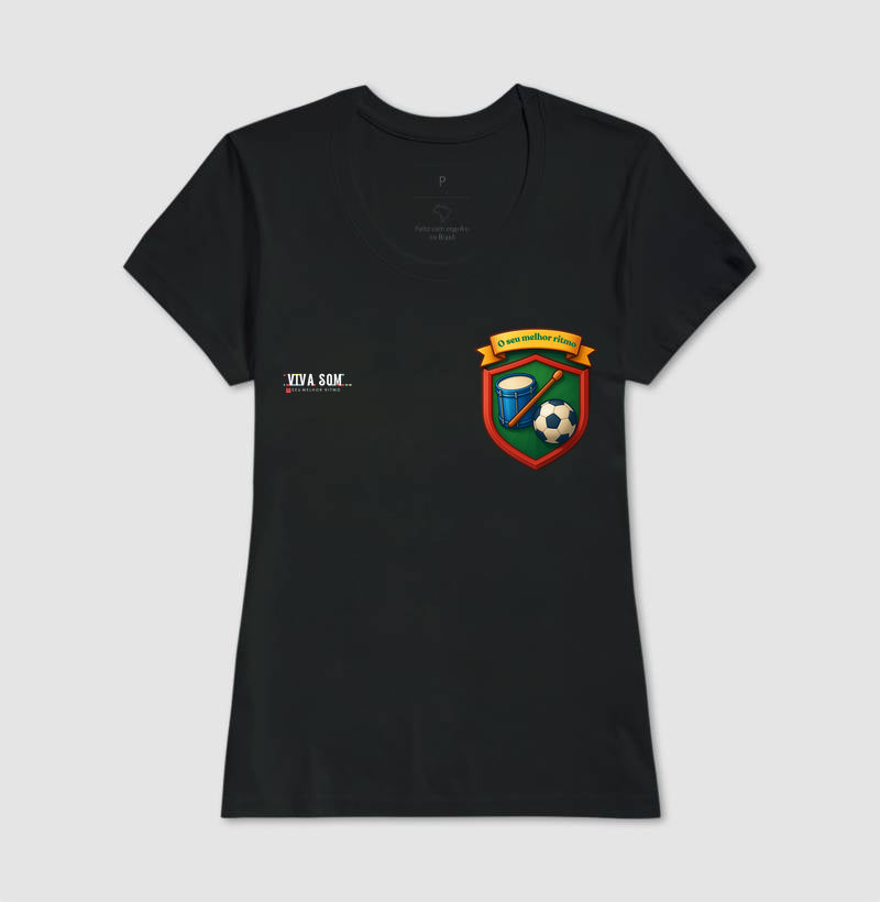 Futebol - Tambor e bola no peito - Camiseta Masculina(clássica) Feminina (baby look)