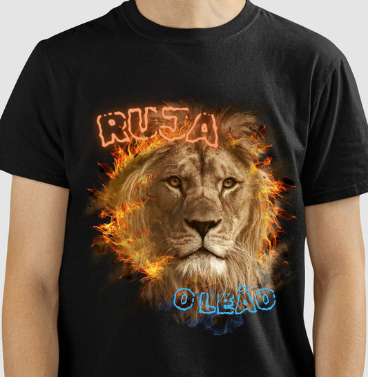 Ruja O Leão - Camiseta Confort Masculina e Feminina (Personalizada)