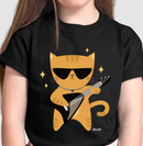 Gato do Rock - Camiseta Infantil 497146