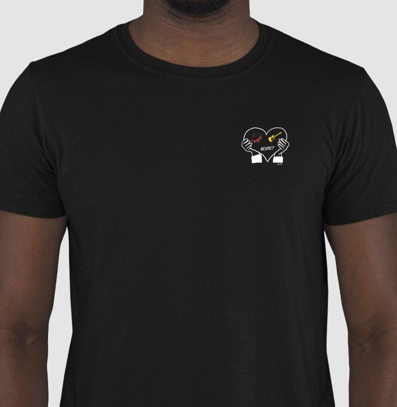 Meu coração tem respeito - Camiseta maculina e feminina confort