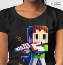 Flautista No pixel - Camiseta Chique Masculina e Feminina ( Algodão Peruano) 497146