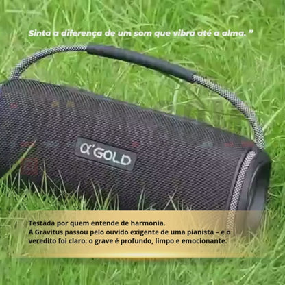 Caixa de Som Gravitus - Bluetooth Resistente a Água com Alto Falante Duplo 60W e Luz RGB