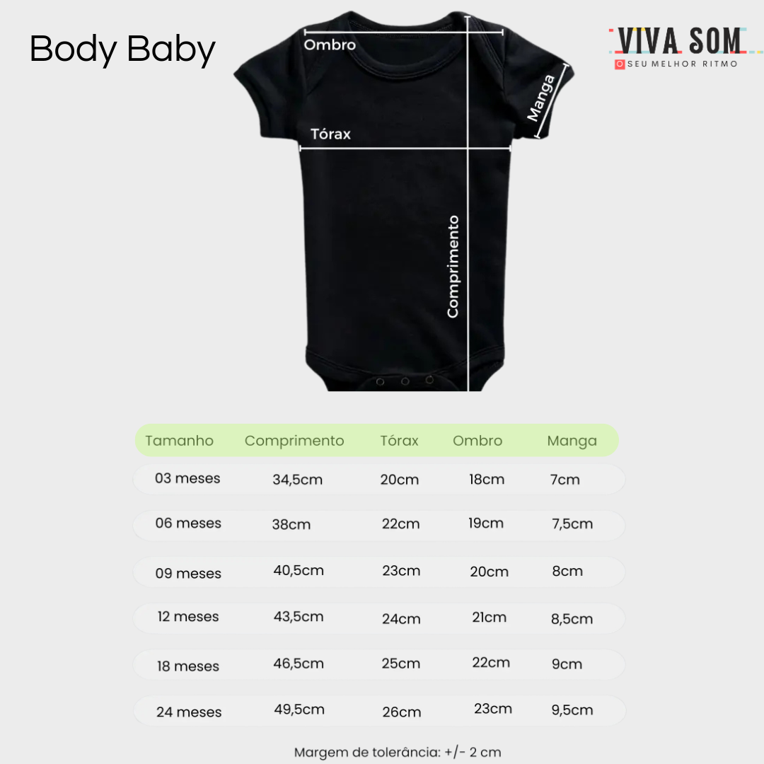 Rock: Símbolo e a Flor - Body Baby Unissex