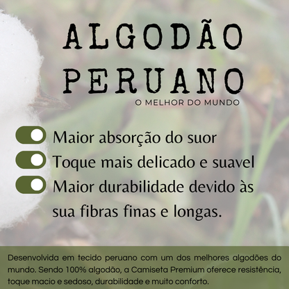 Algodão peruano - Filho, o remix do pai- emblema lateral -Camiseta Masculina (clássica) e Feminina (baby look)